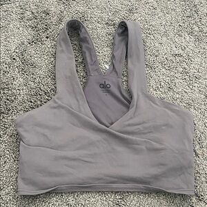 ALO Yoga Women's Charcoal Sports Bra